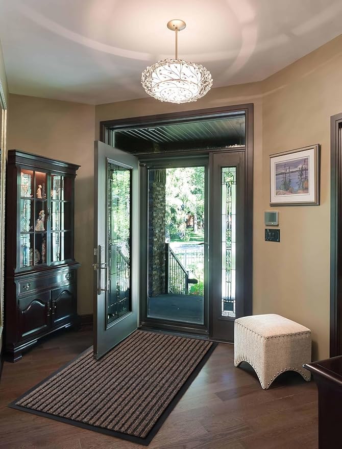 Yimobra Front Door Mat Outdoor Indoor Entrance, 100% Waterproof All-Season All Weather Doormat, Welcome Matt Outside Entry, Non Slip, Low Profile, Heavy Duty Patio Porch Floor Mats,47 x 24