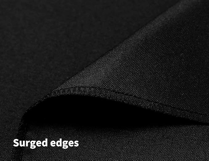 Surmente Black Square Tablecloth-52x52 Inch Table Cloth for Small Square Tables,Washable Polyester Table Cover for Weddings, Banquets, or Restaurants