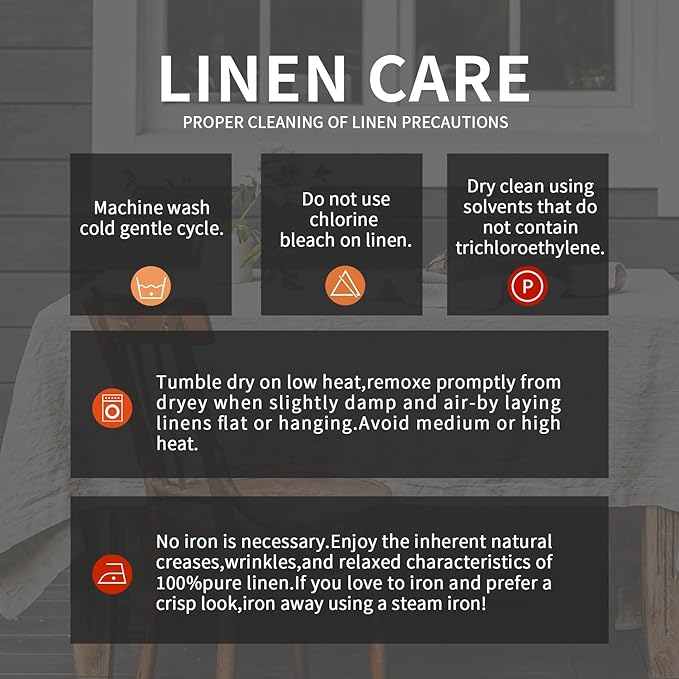 EVERLY 100% Yarn-Dyed Linen Rectangle Tablecloths 60x144Inches for Dining,Buffet Parties,Picnic,Events and Restaurants,Decorative Halloween,Thanksgiving Machine Washable Tablecloths-Brown Plaid