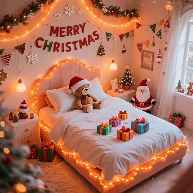 Orange Halloween Lights, 100FT 300 LED Rope Lights for Outside Waterproof with 8 Modes, Connectable String Lights for Indoor Patio, Trampoline, Garden, Pool, Tree, Holiday Decorations