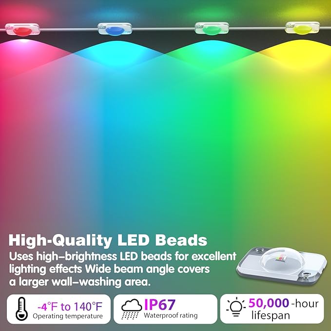 500FT Permanent Outdoor Lights Waterproof with Smart App Control Remote,DIY Scene Modes,Music Sync hronization,Eaves Lights for Garden Decor,Deck,Christmas
