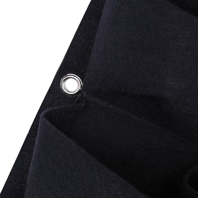 Ogrmar 64 Pockets Vertical Wall Garden Planter Plant Grow Bag for Flower Vegetable for Indoor/Outdoor (64 Pockets, Black)