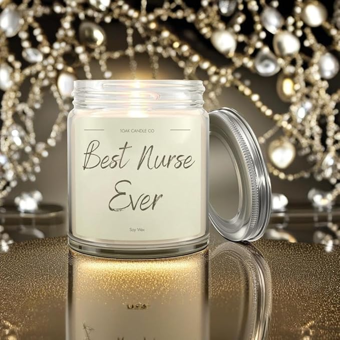 1OAK Vanilla Scented Nurse Candle - Best Nurse Gifts for Women, Men - RN Graduation Gift