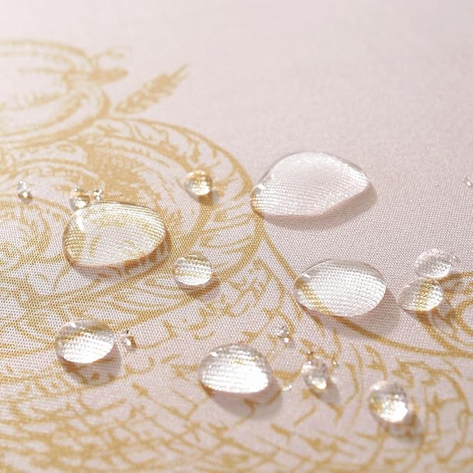 SASTYBALE Thanksgiving Tablecloths for Rectangle Tables 60 x 84 Inch Farmhouse Turkey Pumpkins Tablecloth, Wrinkle Free Vintage Fabric Table Covers for Fall Harvest & Autumn Decor, Brown