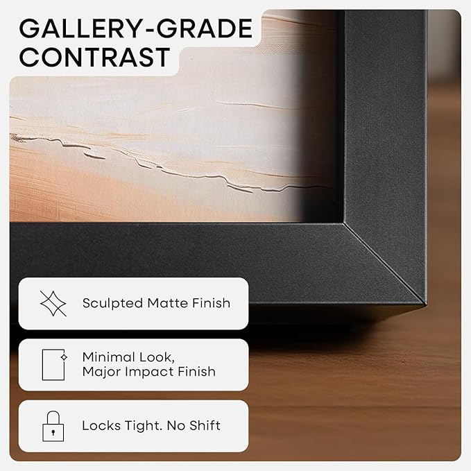 Homeforia 14x17 Picture Frame Black, High End Metal 14 x 17 Poster Frames with Mat 11 x 14 for Photo, 14x17 Black Frame Matted to 11x14 inch Print, 17x14 Thin Frame, Tempered Glass, Wall Kit, Set of 1