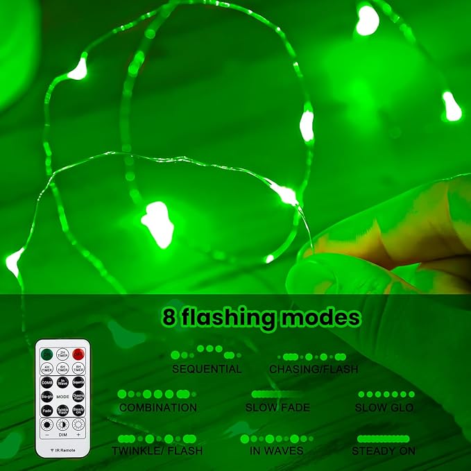 HXWEIYE 300LED Green Fairy Curtain Hanging Lights with Remote 8 Modes Timer for Bedroom, 9.8x9.8Ft USB Plug in Christmas Fairy String Lights for Outdoor, Weddings, Party, Garden, Wall, Decorations