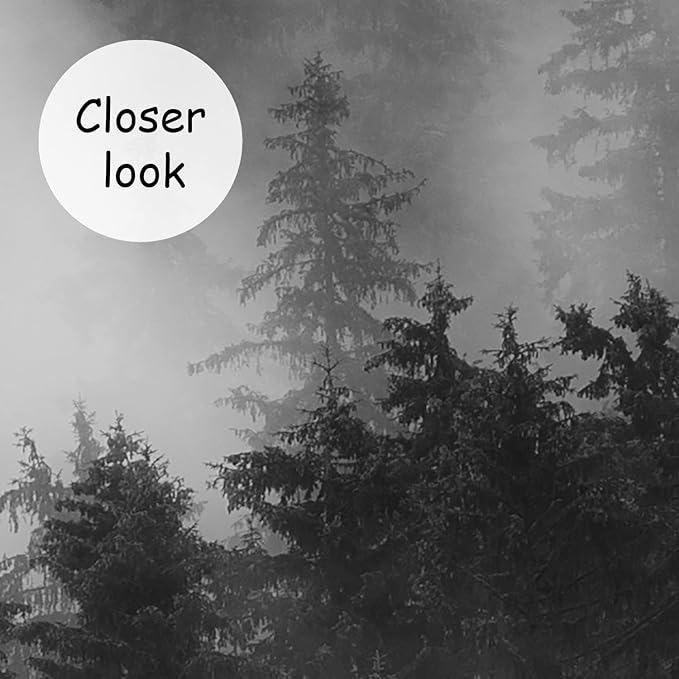 AFZEVEB-Dark Misty Forest Wallpaper Wall murals for Bedroom 114"x74" (Not Peel and Stick)