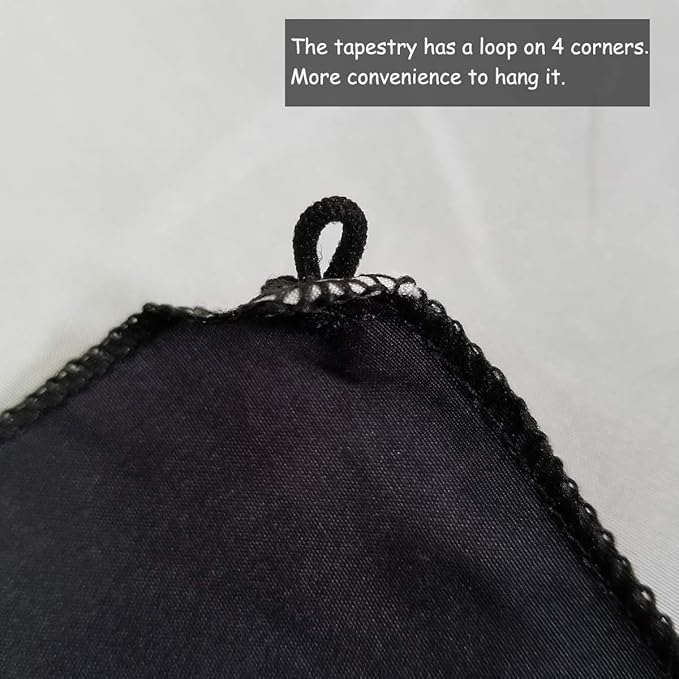 NASKY Halloween Wall Tapestry - Skull Trippy Black and White Wall Hanging for Room Decor (51.2" X 59.1"-(130x150cm))