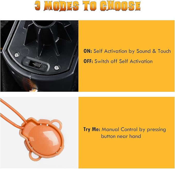 AW Scary Animated Halloween Decorations Jack-O-Lantern,Pumpkin Ghost Props 5.4 Ft Full Life Size with Motion/Sound Activated Glowing Head Horror Party Outdoor Indoor Decorations Farm Scarecrow 2025