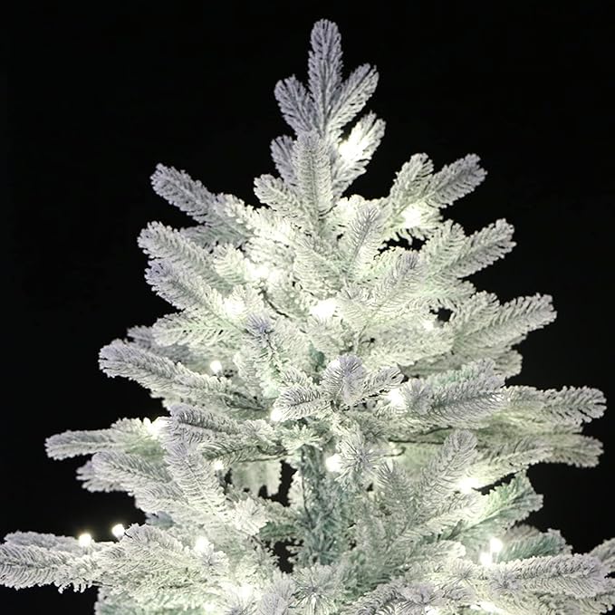 5 Foot Pre-lit Snow Angel Blue Spruce Flocked Artificial Christmas Tree (5ft Pre-lit)