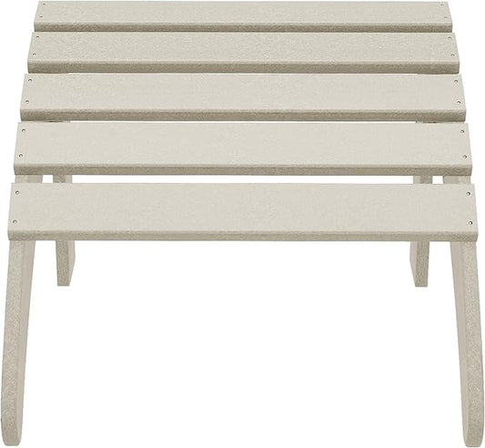 WestinTrends Outdoor Ottoman, Patio Adirondack Ottoman Foot Rest, All Weather Poly Lumber Folding Foot Stool for Adirondack Chair, Widely Used for Outside Porch Pool Lawn Backyard, Sand