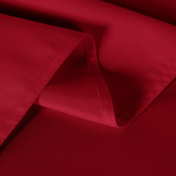 sancua 2 Pack Red Tablecloth 54 x 78 Inch, Rectangle 4 Feet Table Cloth - Stain and Wrinkle Resistant Washable Polyester Table Cover for Dining Tables, Buffet Parties and Camping