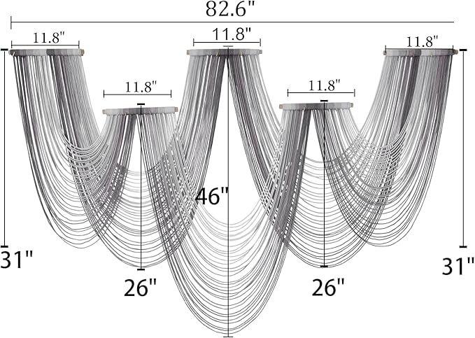 IOWER Large Macrame Wall Hanging Boho Wall Art Handmade Home Decor Dip-Dyed Macrame Wall Decor Wall Art Craftsmanship Fiber Art Boho Chic Wall Decor Modern For Bedroom Livingroom Backdrop