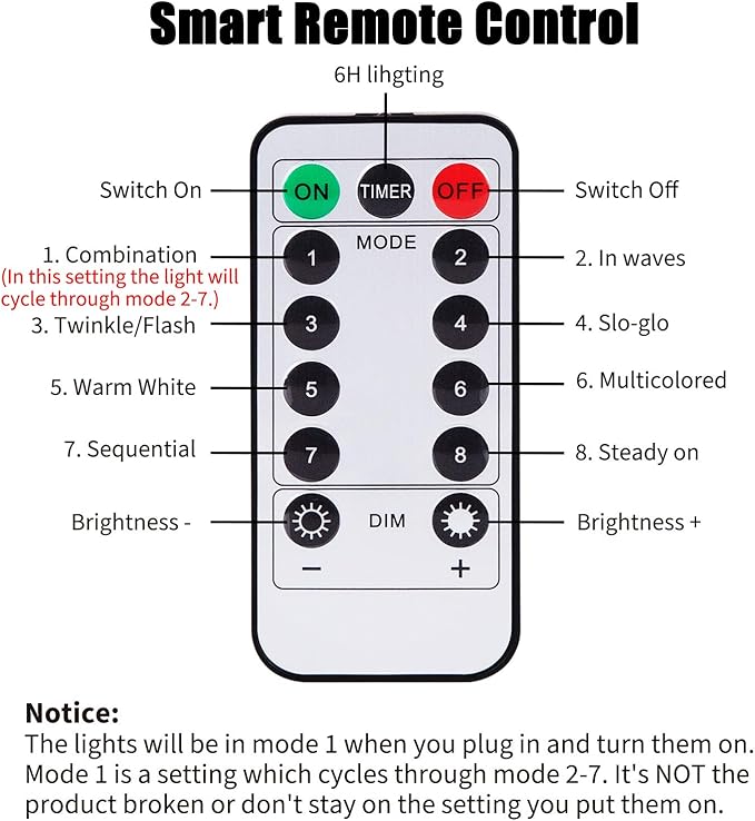 Battery Operated Christmas Lights 2 Pack 18 Feet 50 LED Clear Mini String Lights with 8 Modes Waterproof Tree Lights for Xmas Outdoor Indoor Holiday Party Garden Decor, Warm White + Multicolor