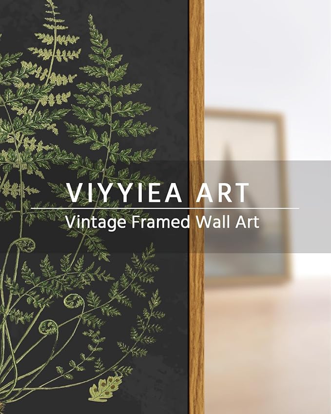 VIYYIEA Framed Canvas Wall Art Home Decor Minimalist Botanical Print Boho Pictures for Rustic Vintage Farmhouse Artwork Bedroom Bathroom House Decor Kitchen Wall Decor 8x10in 8x10in