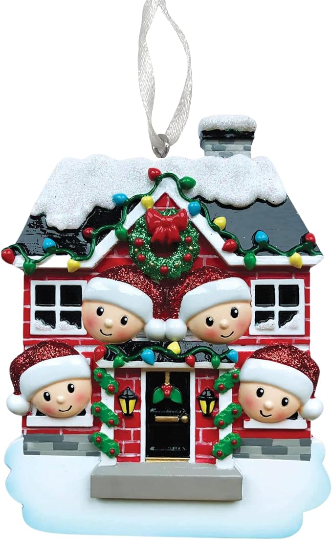 2025 Family Christmas Ornament – Personalized Ornament for Families – Custom Family Ornament – Holiday Tree Decoration Keepsake Gift (Family of 4)