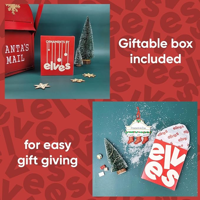 African American Peeking Family of 4 Ornament 2025 Personalized Family Christmas Ornaments 2025 Black Xmas Staircase Personalized Tree Ornaments for Grandchildren Siblings Grandkids of Four Ornament