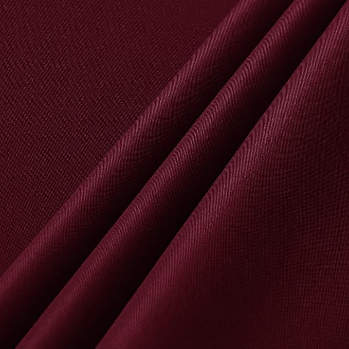 sancua 2 Pack Burgundy Tablecloth 60 x 84 Inch, Rectangle 4 Feet Table Cloth - Stain and Wrinkle Resistant Washable Polyester Table Cover for Dining Tables, Buffet Parties and Camping