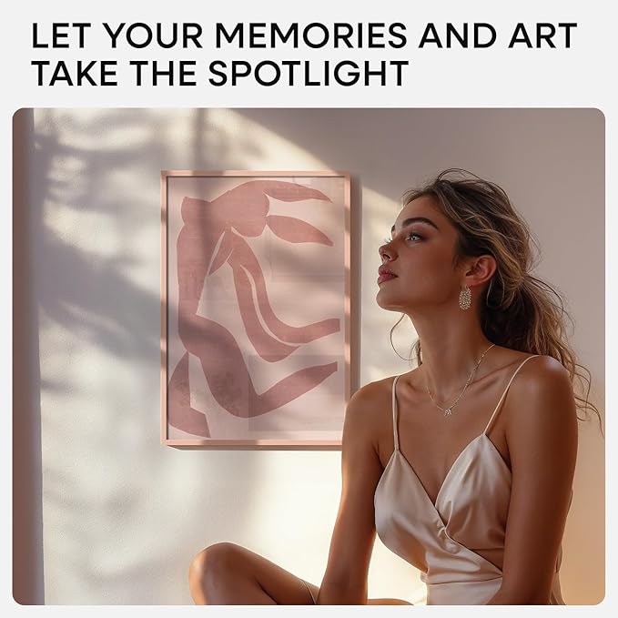 Homeforia 13x19 Picture Frame Rose Gold, High End Metal 13x19 Poster Frames with Mat 11x17 inch Photo, 13 x 19 Rose Gold Frame Matted to 11 by 17 Print, 19x13 Frame, Tempered Glass, Wall Kit, Set of 1