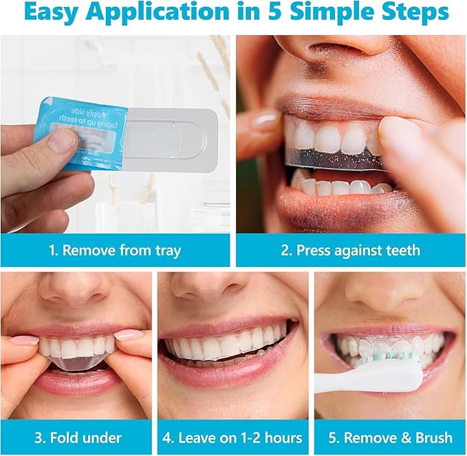 Advanced Teeth Whitening Strips – Pack of 10 (5 Treatments) - 5 Shades Brighter in 5 Days - Mint Flavored with Enamel Safe Comfort Fit Technology - Teeth Whitening Kit for Sensitive Teeth