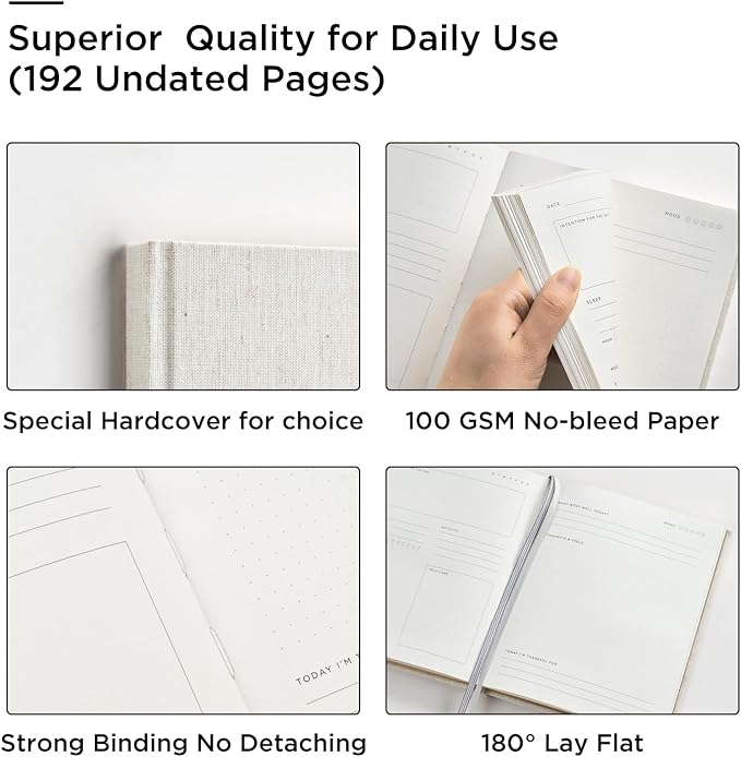 And Per Se Wellness Journal, Undated Daily Wellness Planner to Practice Positive Thinking, Mindfulness & Reflection, 91 Days Self-Care Journal For Women & Men (Lavender)