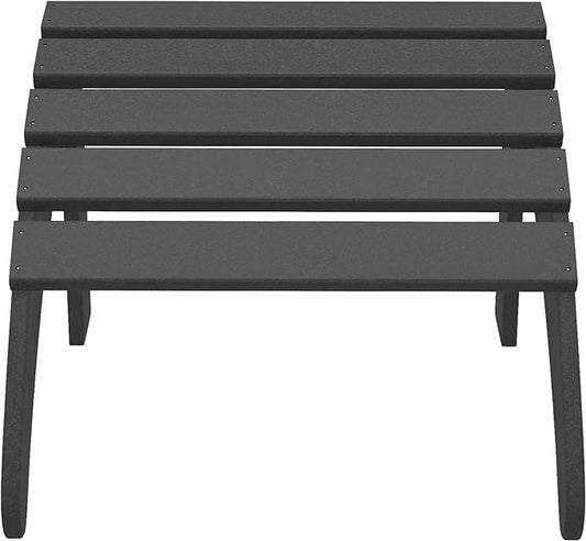 WestinTrends Outdoor Ottoman, Patio Adirondack Ottoman Foot Rest, All Weather Poly Lumber Folding Foot Stool for Adirondack Chair, Widely Used for Outside Porch Pool Lawn Backyard, Gray