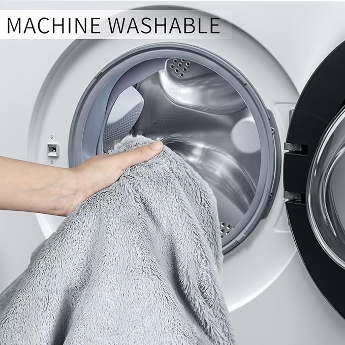 Bean Bag Chair for Adults 7FT,Soft Removable Cover for Teens/Girls Bedroom,Fluffy Giant Round Floor Beanbag Lounger Chairs (No Filler,Light Gray)