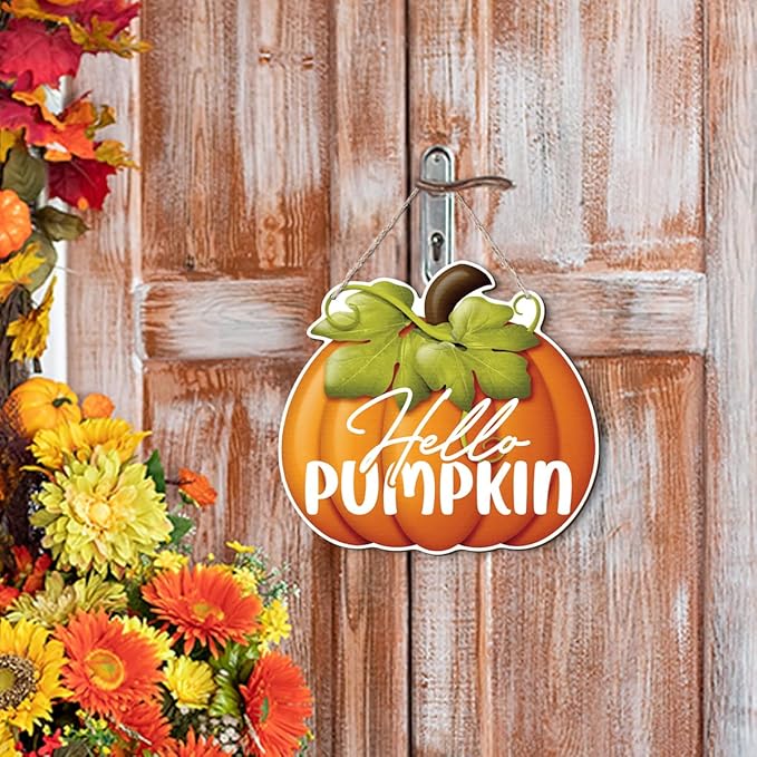 Fall Home Decor, Fall Door Decorations, Pumpkin Wall Decor, Front Door Hanging, Harvest Thanksgiving Farmhouse Porch, Indoor And Outdoor Home Decorations, Housewarming Gift