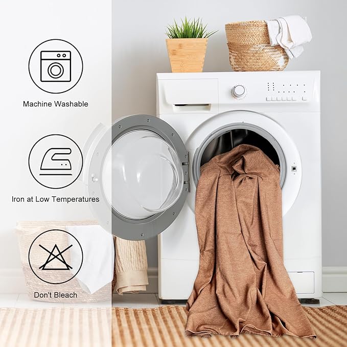 IVAPUPU Textured Linen Table Cloth for Rectangle Table - Coffee Tablecloths Rectangular Waterproof Wrinkle Free Wipeable Dining Table Cover for Spring Wedding Birthday Kitchen Decor, 60 x 84 Inch