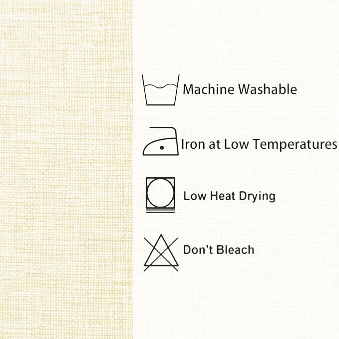 Hiasan 2 Pack Faux Linen Rectangle Tablecloth - Wrinkle and Stain Resistant Washable Table Cloth for Kitchen Dining Room Holiday Table Cover for Party Dinner, Champagne, 70 x 108 Inch