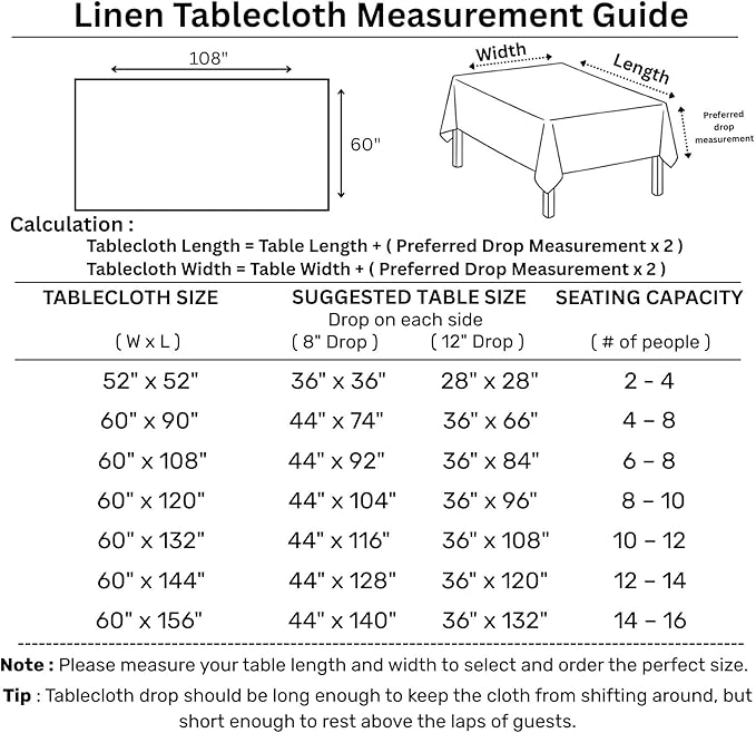 Solino Home Linen Striped Tablecloth 60 x 108 Inch - 100% Pure Linen Lavender and White Table Cloth for Rectangle Tables - Narrow Stripe, Machine Washable Tablecloth for Fall, Autumn, Thanksgiving