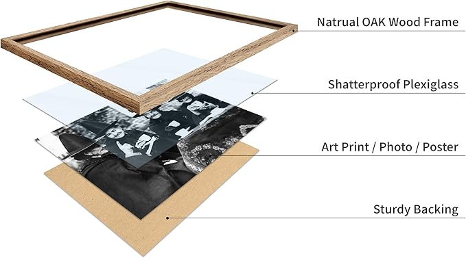 Poster Master Classic Photograph Poster - Vintage Halloween Print - Gift for Artist, Friend - Witches Tea Party, Old Women Smiling, Wearing Robes - Wall Decor for Living Room, 11x14 Beige Framed