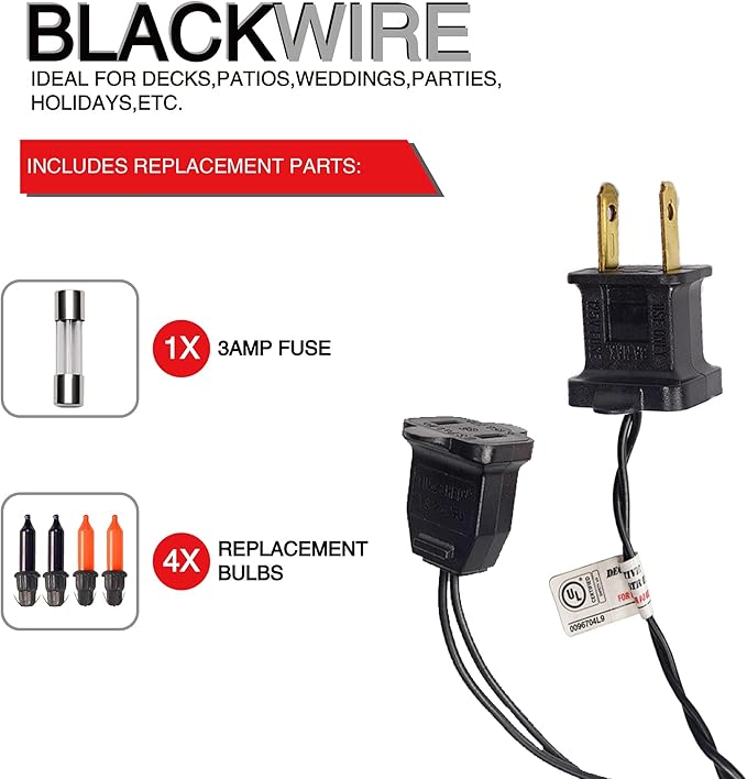 Dazzle Bright Purple and Orange Halloween Mini Lights, 20FT 100 Count Waterproof Incandescent Lights Plug in, Connectable Halloween Decorations for Indoor Outdoor Party Yard Decor