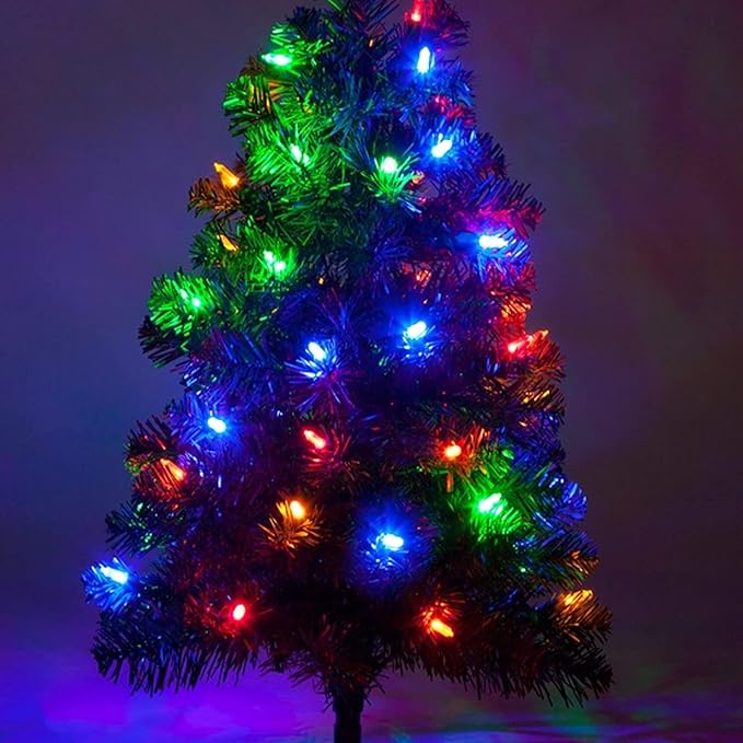 Dazzle Bright 50 LED Batter Operated Christmas Lights, 16 FT Waterproof Mini String Lights with 8 Modes for Xmas Indoor Outdoor Yard Garden Holiday Wedding Decorations (Multi Colored)