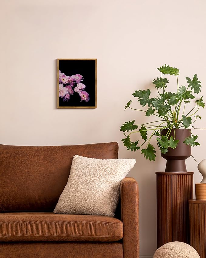 VIYYIEA Framed Canvas Wall Art Home Decor Classical Flower Oil Paintings for Wall Decorations Canvas Wall Art Modern Floral Home Decor for Bedroom Living Room Bathroom Decor 8x10in