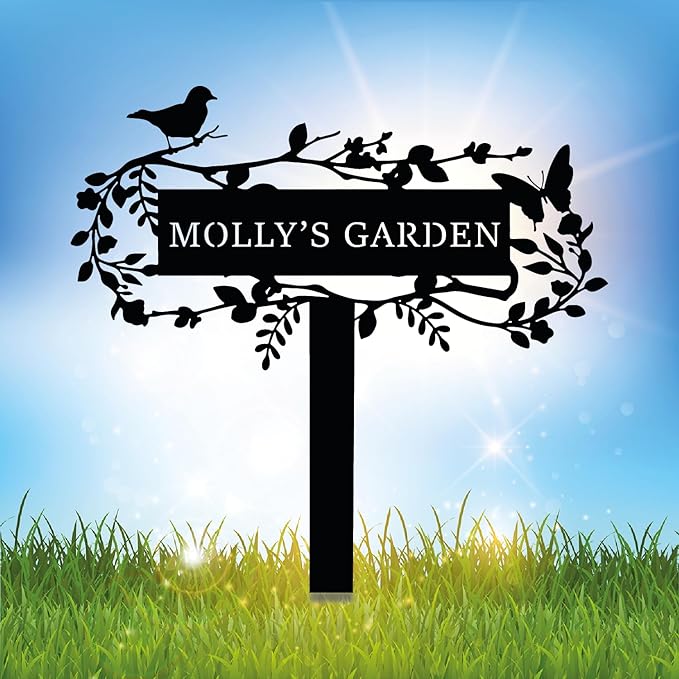 Customized Bird Names Garden Metal Stake Sign, Patio & Lawn Decor