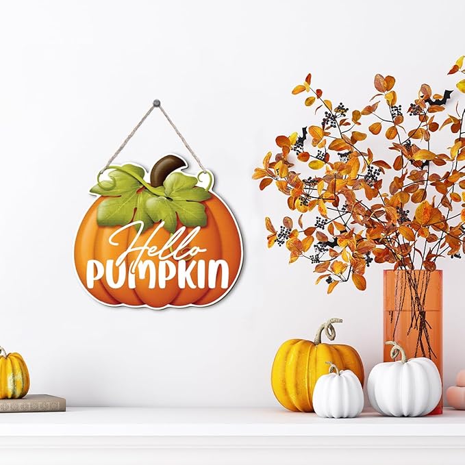 Fall Home Decor, Fall Door Decorations, Pumpkin Wall Decor, Front Door Hanging, Harvest Thanksgiving Farmhouse Porch, Indoor And Outdoor Home Decorations, Housewarming Gift