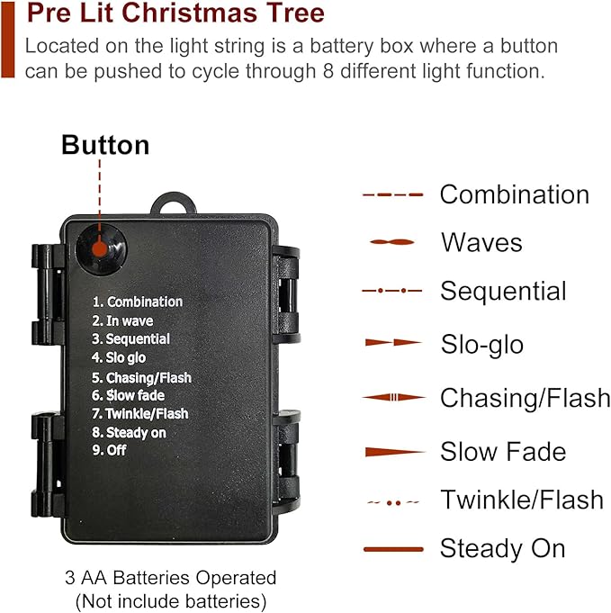 Set of 2 Christmas Trees with Lights 4-FT Artificial Potted Porch Snow Flocked Christmas Tree Battery Powered with 8 Modes and Timer for Indoor Outdoor