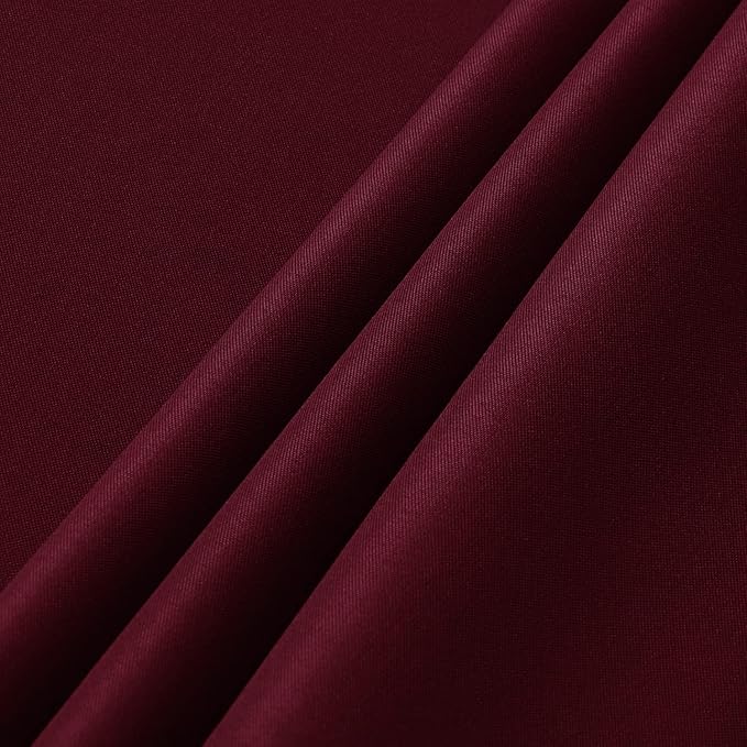 sancua 6 Pack Burgundy Tablecloth 60 x 102 Inch, Rectangle Table Cloth for 6 Feet Tables - Stain and Wrinkle Resistant Washable Polyester Table Cover for Dining Tables, Buffet Parties and Camping