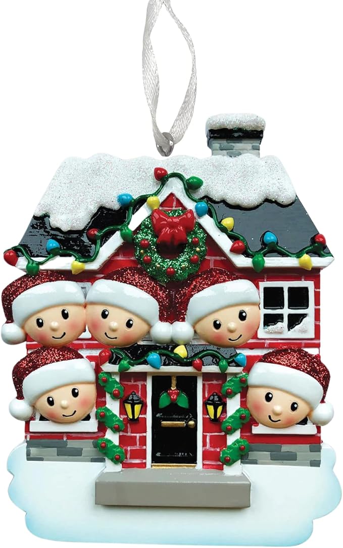 2025 Family Christmas Ornament – Personalized Ornament for Families – Custom Family Ornament – Holiday Tree Decoration Keepsake Gift (Family of 5)