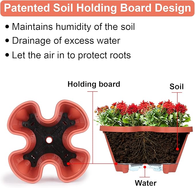 Vertical Planter 5 Tier Stackable Planters Garden Planters Strawberry Herb Flower and Vegetable Planter Indoor Outdoor Gardening Pots with Removable Wheels and Tools