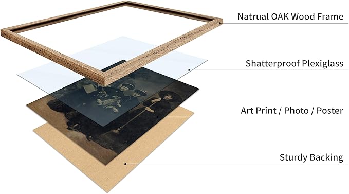 Poster Master Vintage Photograph Poster - Retro Halloween Print - Gift for Artist, Friend - Four Witches Wearing Robes, Sabbath, Coven, Sorcery - Wall Decor for Home, Office, 8x10 Beige Framed