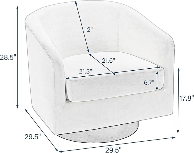 Swivel Barrel Accent Chair, Modern Round Faux Leather Arm Chair for Living Room, Bedroom, Comfy Club Reading Chairs for Adults(Faux Leather, Coffee, Set of 1)