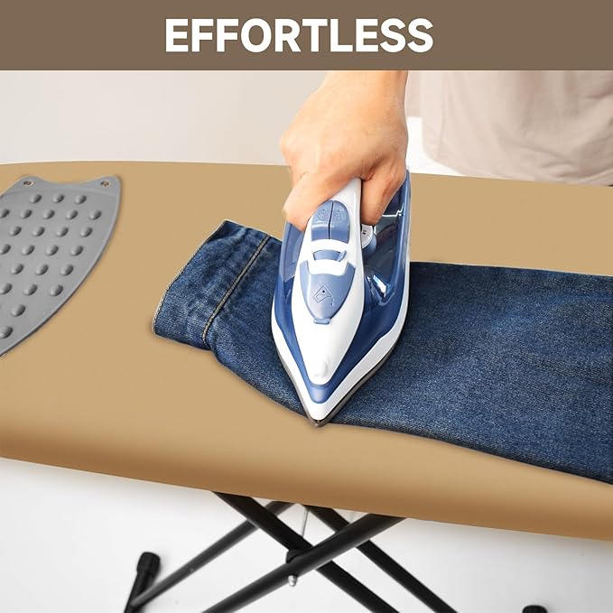Ironing Board with Heat Resistant Cover, 43x13 Compact and Space Saver Iron Board,Height Adjustable,Easy to Fold,Stable Structure