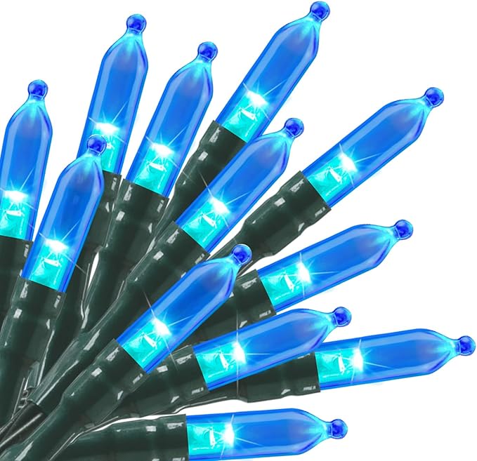 Battery Operated Christmas String Lights, 8ft 20 LED Mini Lights with Timer, Christmas Tree Lights for Indoor Outdoor Bedroom Wedding Party Holiday Xmas Decoration，Blue