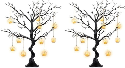 NUPTIO Black Halloween Tree Branch: Artificial 30 inch Tall Manzanita Tree Christmas Centerpiece Wedding Centerpieces for Tables, Decorative Ornament Display Tree for Decoration Weddings (2 Pc)
