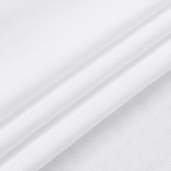 Hiasan Faux Linen Rectangle Tablecloth - Wrinkle and Stain Resistant Washable Table Cloth for Kitchen Dining Room Holiday Table Cover for Party Dinner, White, 54 x 80 Inch