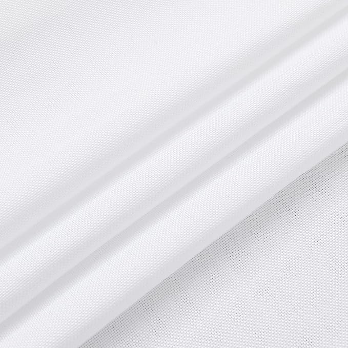 Hiasan 2 Pack Faux Linen Rectangle Tablecloth - Wrinkle and Stain Resistant Washable Table Cloth for Kitchen Dining Room Holiday Table Cover for Party Dinner, White, 60 x 84 Inch