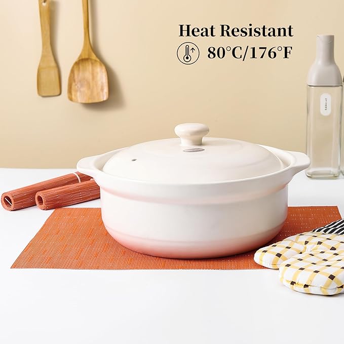 Leetaltree Orange Placemats Set of 6 - Heat Resistant Non-Slip Place mats for Dining Table, Washable Durable PVC Vinyl Woven Table Mats（Orange, 6）