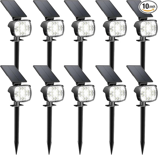 Kaxiida Solar Lights Outdoor Waterproof - 2025 Upgrade 3 Level Ultra Bright Spot Lights Uplights, LED Landscape Spotlight for Tree, Pathway, Wall, Adjustable Solar Panel Auto On/Off